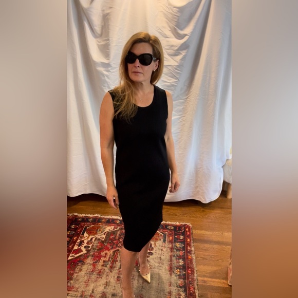 Ming Wang Sleeveless Sheath Knit Dress, Black size Small - Picture 1 of 6